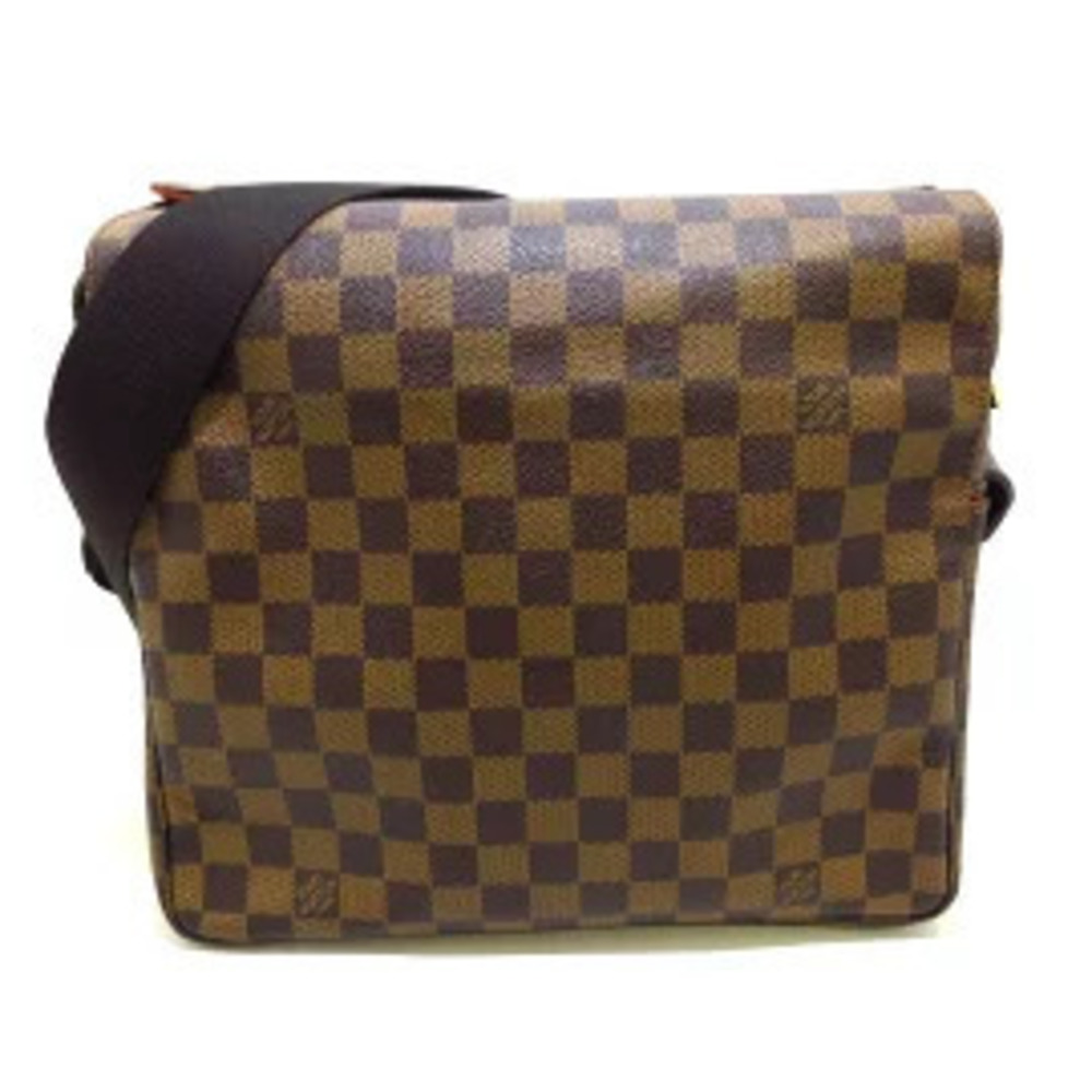 LOUIS VUITTON Naviglio Shoulder Bag Ebene Brown Damier Canvas